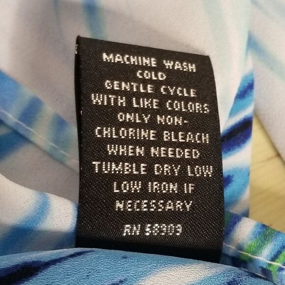 Investments Slim Factor De Collections Women's Long Sleeve Button Up Blouse Sz M - Picture 9 of 14